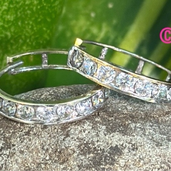10k CZ Huggie hoops